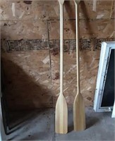 Wooden canoe paddles