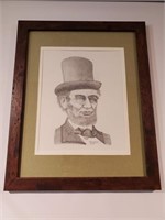 Hand-drawn Abe Lincoln Pencil Portrait