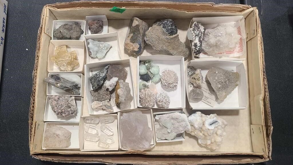 ASST. OF CRYSTALS, MINERALS, FOSSILS & ROCKS