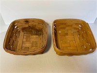 LOT #9 - 2 Square Longaberger Baskets