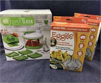 Boxed 13 Piece Super Slicer + 2 Boxes Of Eggies