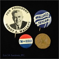 1908-48 Progressive Party Candidate Items  (4)