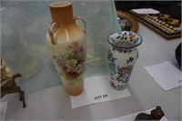 2-antique vases-Mason's "Swansea" pattern