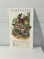 Dinosaurs information poster on board