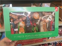 11 Piece Porcelain Nativity Set