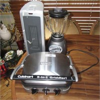 3 appliances ~Cuisinart Griddle, Oster Blender+