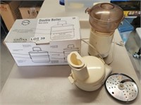 Double Boiler 9-Cup Pan & Food Processor