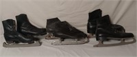 (3) Pairs Of Men's Ice Skates