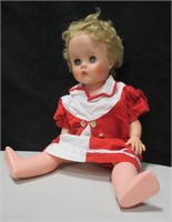 Vintage Sleepy Eye Plastic Girl Doll - 14.5" Tall