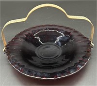 Vintage Anchor Hocking Ruby Old Cafe Candy Dish