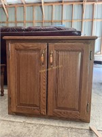 Wooden living room end table/cabinet