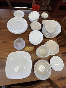 DISHES, MIXING BOWLS, PLATES, SOUP CUPS
