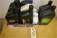 12 Tubes of Grease & Spray Bottle & Box of Oil