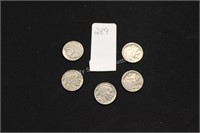5- asst buffalo nickels (display)