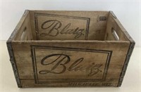 * Vtg Blatz beer wood crate  Both sides