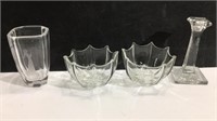 Clear Glass Lot 4 Pc K 14C