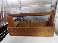 wooden tool caddy