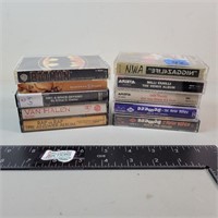 Lot of 10 Vintage Music Cassette Tapes