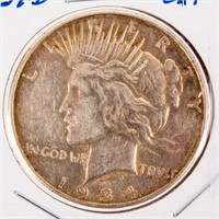 Coin 1934-D Peace Silver Dollar Extra FIne