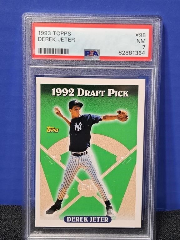 PSA Graded 7 NM1993 Topps Derek Jeter #98 Card