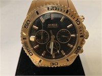 Men’s GUESS Watch, Rose Gold Finish, Working