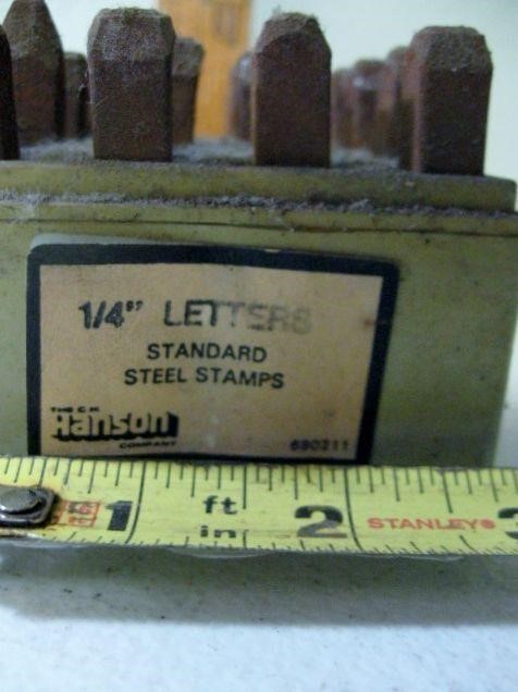 Hanson 1/4"Letters Standard Steel Stamps