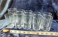 D4) Glassware, 10 Pcs, 2 sets of 4 plus 2 more
