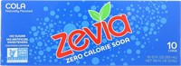 Zevia Zero Calorie Soda  Cola  12 oz  (10 Pack)