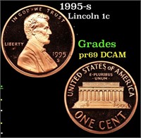 Proof 1995-s Lincoln Cent 1c Grades GEM++ Proof De