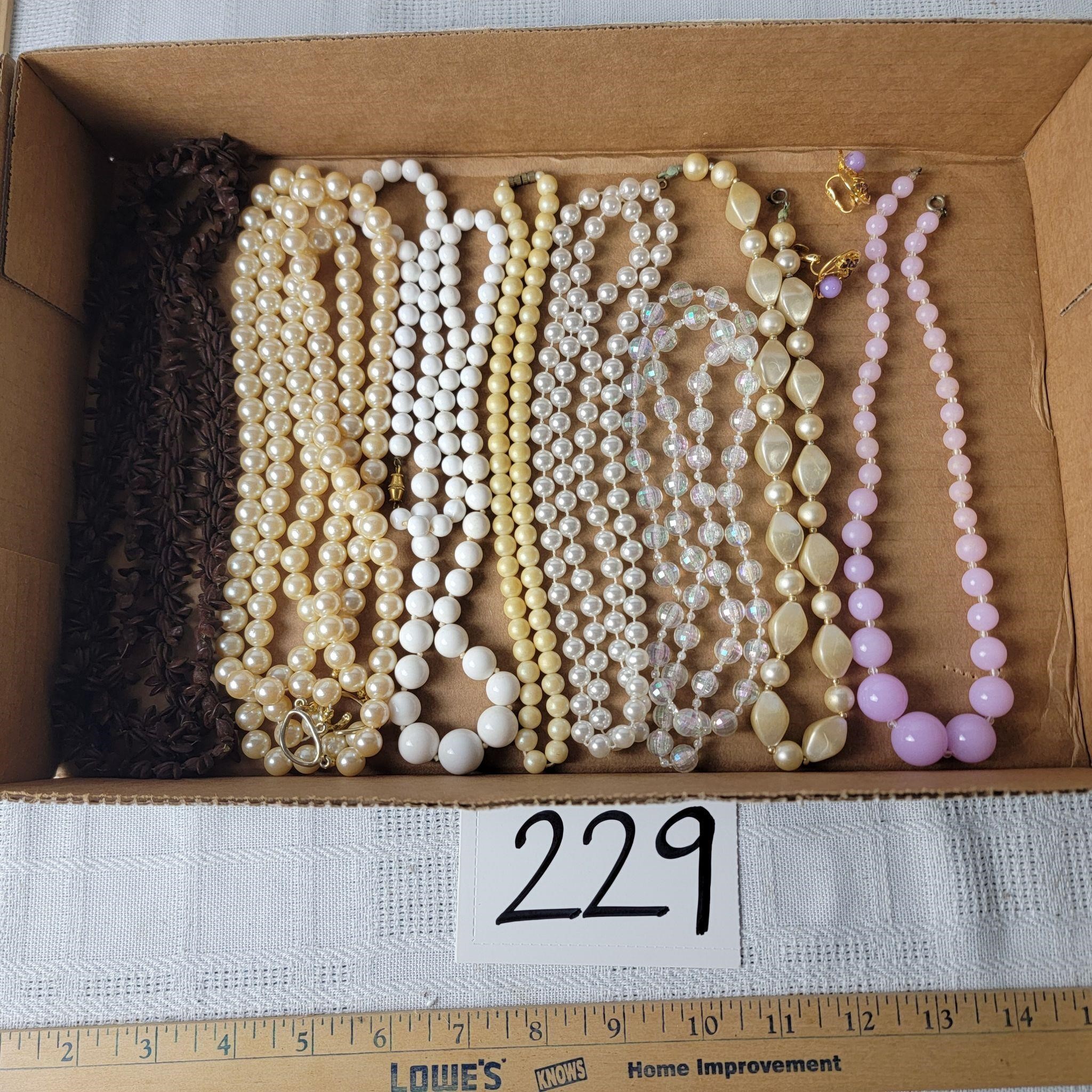 Beaded Necklace Box Lot