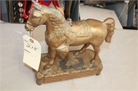 Large Brass Horse Statue