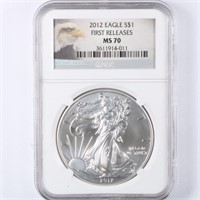 2012 Silver Eagle NGC MS70