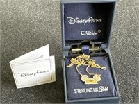 Disney 925 Sterling W/ Rose Gold 18k Necklace