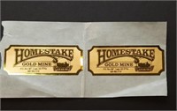 Homestake Gold Mine Labels