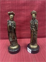 Chinese Brass Emperor and Empress