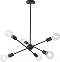 BONLICHT Sputnik Chandelier Black 6 Lights