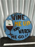 3d Metal Wine Sign