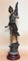 ANTIQUE SPELTER FIGURE OF "LIBERTY"