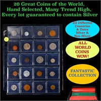 20 Great Coins of the World, hand selected, many t