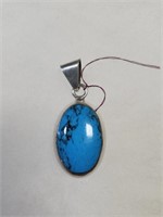 Wt 18.87g Mexican sliver turquoise pendant