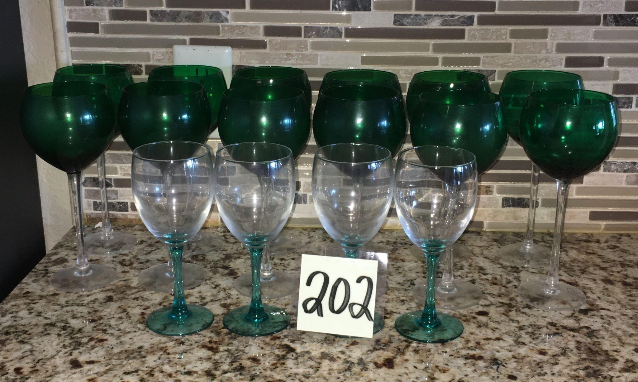 Green Wine Glasses