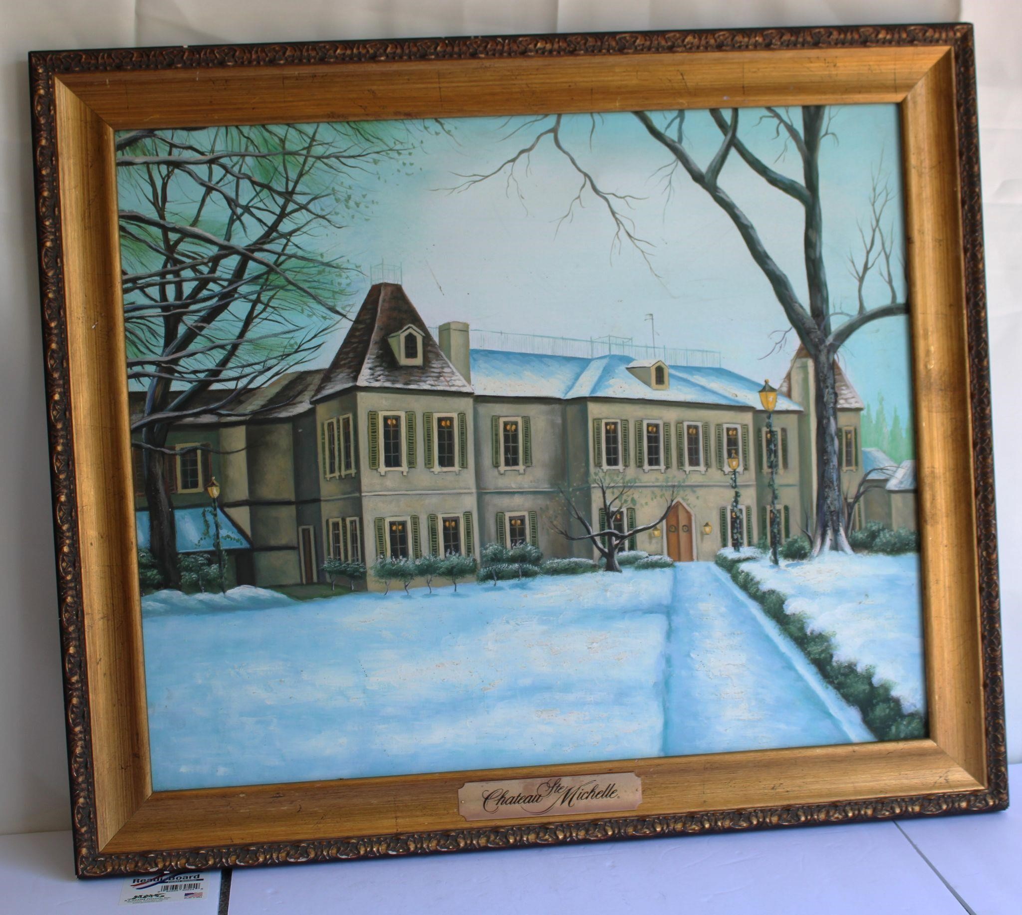 Oil on Canvas Chateau Let Michell 93/ 1650 28"X24"