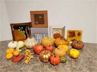 Fall Decorations, pumpkins, gourds
