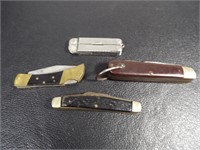 Lot of Three Knives and a Leatherman Micra