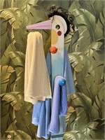 Whimsical Bird Clothing Towel Rack