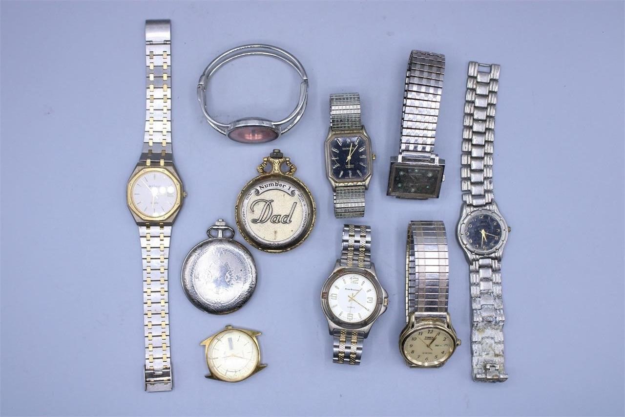 10 Wrist Watches, Watch Face, Pocket Watches+
