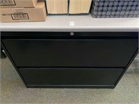 BLACK FILING CABINET WITH COUNTER BLACK FILING