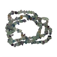 Natural Rainbow Fluorite 34 Inch Chip Bead Strand