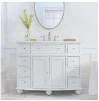 45 in. Single Sink Freestanding Vanity in White