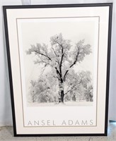 Ansel Adams Framed Print Oak Tree Snowstorm
